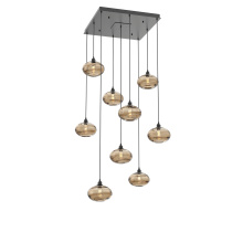 Hammerton CHB0036-09-MB-OB-C01-E2 - Coppa Square 9pc Multi-Pendant