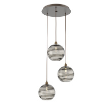 Hammerton CHB0047-03-FB-OS-C01-E2 - Terra Round 3pc Multi-Pendant