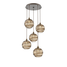 Hammerton CHB0047-05-FB-OB-C01-E2 - Terra Round 5pc Multi-Pendant
