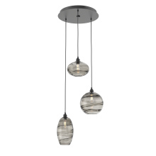 Hammerton CHB0048-03-MB-OS-C01-E2 - Misto Round 3pc Multi-Pendant