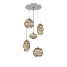 Hammerton CHB0048-05-BS-OB-C01-E2 - Misto Round 5pc Multi-Pendant