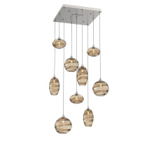 Hammerton CHB0048-09-BS-OB-C01-E2 - Misto Square 9pc Multi-Pendant