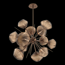 Hammerton CHB0089-0G-RB-B-001-L1 - Mesa 36" Starburst-Oil Rubbed Bronze-Bronze Blown Glass