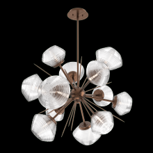 Hammerton CHB0089-0G-RB-C-001-L3 - Mesa 36" Starburst-Oil Rubbed Bronze-Clear Blown Glass