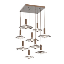 Hammerton CHB0099-09-BB-00-C01-L3-CG - Cumulus Square 9pc Multi-Pendant