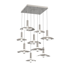 Hammerton CHB0099-09-BS-00-C01-L3-WI - Cumulus Square 9pc Multi-Pendant