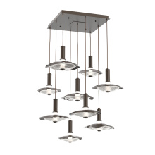 Hammerton CHB0099-09-FB-00-C01-L3-CG - Cumulus Square 9pc Multi-Pendant