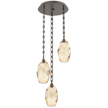 Hammerton CNB0035-03-FB-OA-CH3-E2 - Ellisse Round 3pc Multi-Pendant with Chain
