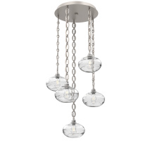 Hammerton CNB0036-05-BS-OC-CH2-E2 - Coppa Round 5pc Multi-Pendant with Chain