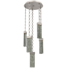 Hammerton CNB0042-05-BS-SG-CH1-L3 - Parallel Round 5pc Multi-Pendant with Chain