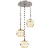Hammerton CNB0047-03-BS-OA-CH2-E2 - Terra Round 3pc Multi-Pendant with Chain