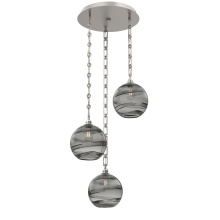 Hammerton CNB0047-03-BS-OS-CH3-E2 - Terra Round 3pc Multi-Pendant Chain