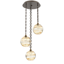 Hammerton CNB0047-03-FB-OA-CH2-E2 - Terra Round 3pc Multi-Pendant with Chain