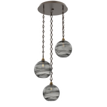 Hammerton CNB0047-03-FB-OS-CH1-E2 - Terra Round 3pc Multi-Pendant with Chain