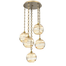 Hammerton CNB0047-05-GB-OA-CH2-E2 - Terra Round 5pc Multi-Pendant with Chain
