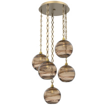 Hammerton CNB0047-05-GB-OB-CH1-E2 - Terra Round 5pc Multi-Pendant with Chain