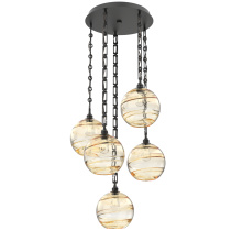 Hammerton CNB0047-05-MB-OA-CH3-E2 - Terra Round 5pc Multi-Pendant with Chain