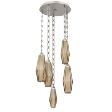 Hammerton CNB0049-05-BS-RB-CH3-L1 - Aalto Round 5pc Multi-Pendant with Chain