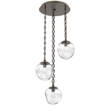 Hammerton CNB0062-03-FB-C-CH2-E2 - Aster Round 3pc Multi-Pendant with Chain (Bulb)