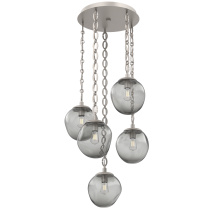 Hammerton CNB0062-05-BS-S-CH2-E2 - Aster Round 5pc Multi-Pendant with Chain (Bulb)