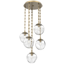 Hammerton CNB0062-05-GB-C-CH3-E2 - Aster Round 5pc Multi-Pendant with Chain (Bulb)