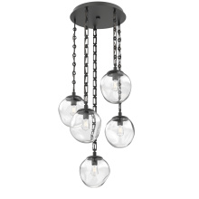 Hammerton CNB0062-05-MB-C-CH3-E2 - Aster Round 5pc Multi-Pendant with Chain (Bulb)
