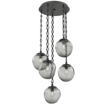 Hammerton CNB0062-05-MB-S-CH1-E2 - Aster Round 5pc Multi-Pendant with Chain (Bulb)