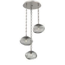Hammerton CNB0064-03-BS-S-CH2-E2 - Nova Round 3pc Multi-Pendant with Chain (Bulb)