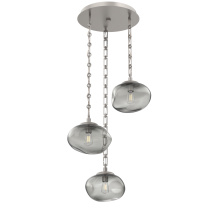 Hammerton CNB0064-03-BS-S-CH3-E2 - Nova Round 3pc Multi-Pendant Chain (Bulb)