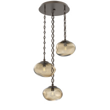 Hammerton CNB0064-03-FB-B-CH2-E2 - Nova Round 3pc Multi-Pendant Chain (Bulb)