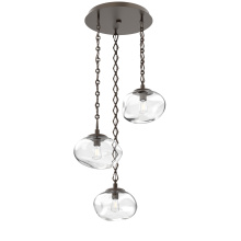 Hammerton CNB0064-03-FB-C-CH1-E2 - Nova Round 3pc Multi-Pendant with Chain (Bulb)