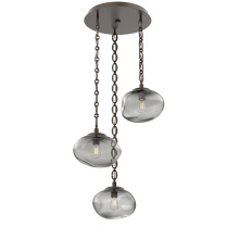 Hammerton CNB0064-03-FB-S-CH2-E2 - Nova Round 3pc Multi-Pendant with Chain (Bulb)