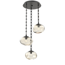 Hammerton CNB0064-03-MB-A-CH3-E2 - Nova Round 3pc Multi-Pendant with Chain (Bulb)