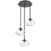 Hammerton CNB0064-03-MB-C-CH1-E2 - Nova Round 3pc Multi-Pendant with Chain (Bulb)