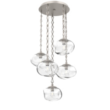 Hammerton CNB0064-05-BS-C-CH1-E2 - Nova Round 5pc Multi-Pendant with Chain (Bulb)