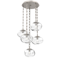 Hammerton CNB0064-05-BS-C-CH3-E2 - Nova Round 5pc Multi-Pendant with Chain (Bulb)