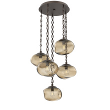 Hammerton CNB0064-05-FB-B-CH1-E2 - Nova Round 5pc Multi-Pendant with Chain (Bulb)