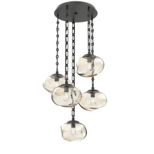 Hammerton CNB0064-05-MB-A-CH3-E2 - Nova Round 5pc Multi-Pendant with Chain (Bulb)