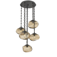 Hammerton CNB0064-05-MB-B-CH2-E2 - Nova Round 5pc Multi-Pendant with Chain (Bulb)