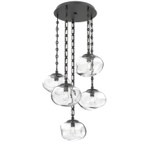 Hammerton CNB0064-05-MB-C-CH3-E2 - Nova Round 5pc Multi-Pendant with Chain (Bulb)