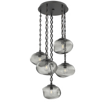 Hammerton CNB0064-05-MB-S-CH2-E2 - Nova Round 5pc Multi-Pendant with Chain (Bulb)