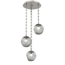 Hammerton CNB0066-03-BS-FS-CH3-L3 - Aster Round 3pc Multi-Pendant with Chain (LED)