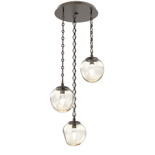 Hammerton CNB0066-03-FB-GA-CH1-L3 - Aster Round 3pc Multi-Pendant with Chain (LED)