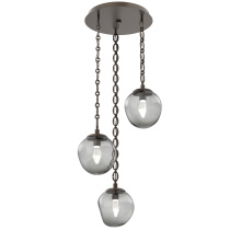 Hammerton CNB0066-03-FB-GS-CH2-L1 - Aster Round 3pc Multi-Pendant with Chain (LED)