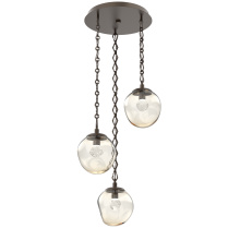 Hammerton CNB0066-03-FB-ZA-CH1-L1 - Aster Round 3pc Multi-Pendant with Chain (LED)