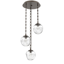 Hammerton CNB0066-03-FB-ZC-CH3-L3 - Aster Round 3pc Multi-Pendant with Chain (LED)