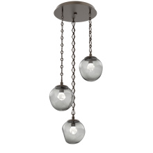 Hammerton CNB0066-03-FB-ZS-CH1-L3 - Aster Round 3pc Multi-Pendant with Chain (LED)