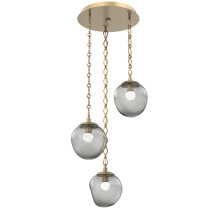 Hammerton CNB0066-03-GB-FS-CH1-L1 - Aster Round 3pc Multi-Pendant with Chain (LED)