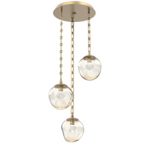 Hammerton CNB0066-03-GB-ZA-CH3-L1 - Aster Round 3pc Multi-Pendant with Chain (LED)