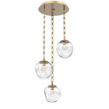 Hammerton CNB0066-03-GB-ZC-CH3-L1 - Aster Round 3pc Multi-Pendant with Chain (LED)